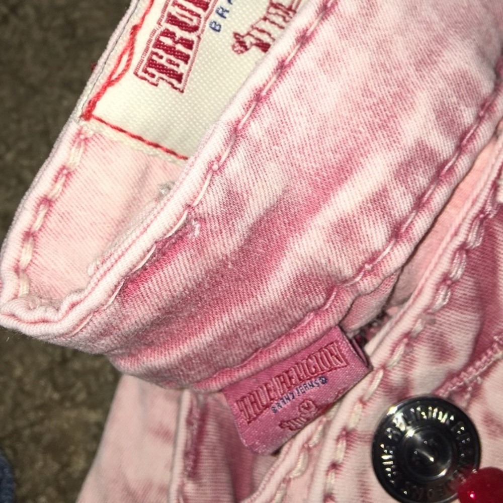 Powder Pink True Religion Skinny Jeans